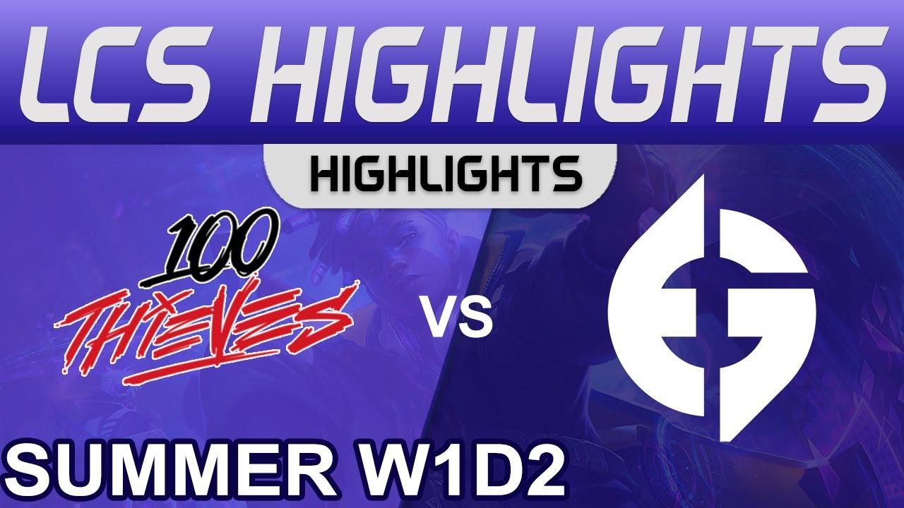 100 vs EG Highlights LCS Summer Season 2022 W1D2 100 Thieves vs Evil Geniuses by Onivia thumbnail