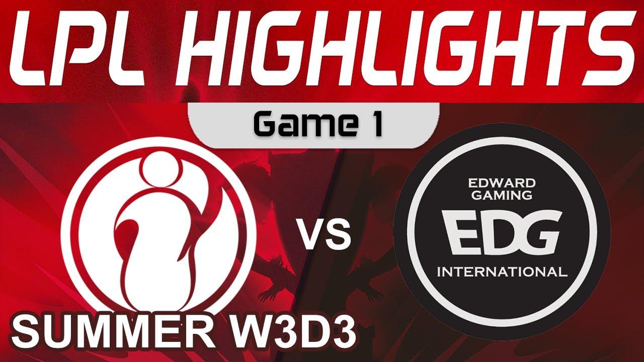 IG vs EDG Highlights Game 1 LPL Summer Season 2022 W3D3 Invictus Gaming vs EDward Gaming by Onivia thumbnail