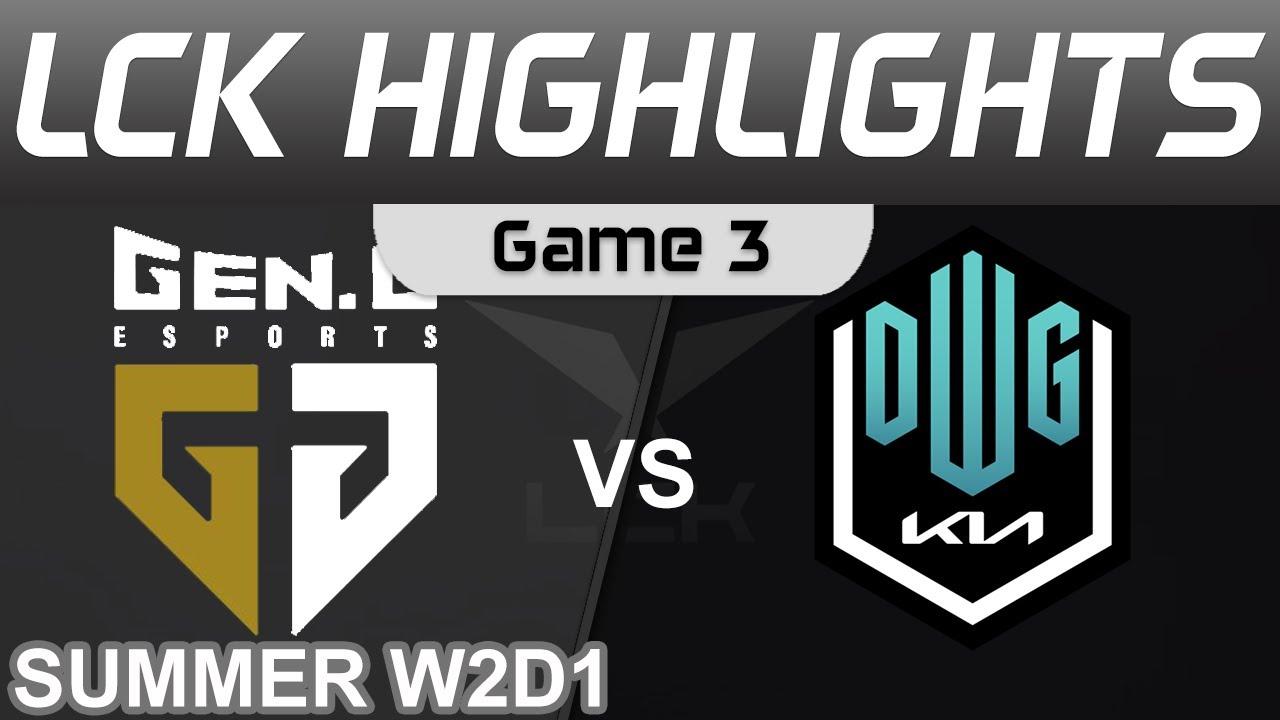 GEN vs DK Highlights Game 3 LCK Summer Season 2022 W2D1 Gen G vs DWG KIA by Onivia thumbnail