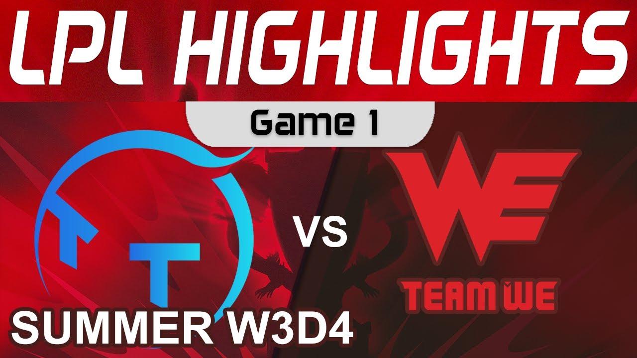 TT vs WE Highlights Game 1 LPL Summer Season 2022 W3D4 ThunderTalk Gaming vs Team WE by Onivia thumbnail