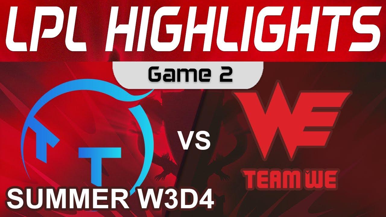 TT vs WE Highlights Game 2 LPL Summer Season 2022 W3D4 ThunderTalk Gaming vs Team WE by Onivia thumbnail