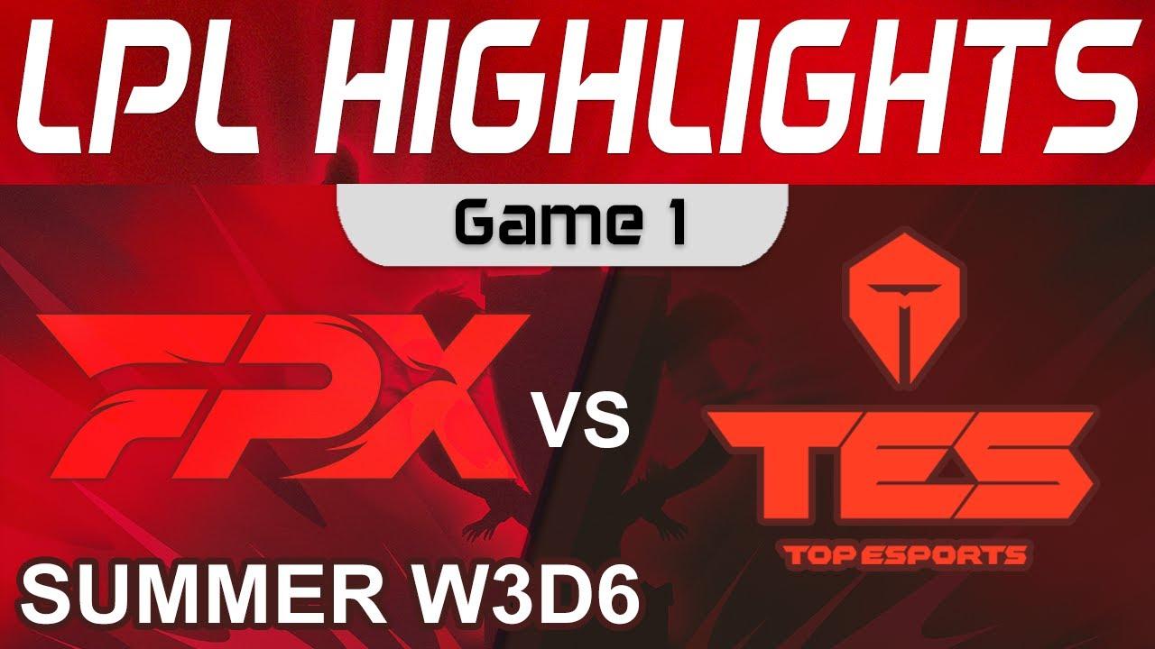 FPX vs TES Highlights Game 1 LPL Summer Season 2022 W3D6 FunPlus Phoenix vs Top Esports by Onivia thumbnail