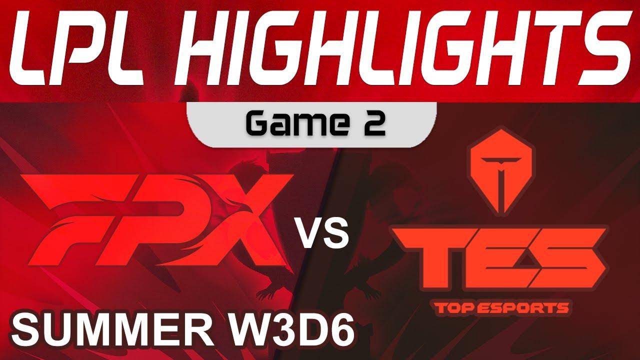 FPX vs TES Highlights Game 2 LPL Summer Season 2022 W3D6 FunPlus Phoenix vs Top Esports by Onivia thumbnail