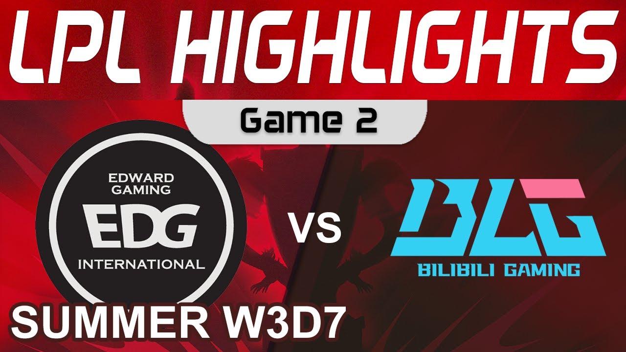 EDG vs BLG Highlights Game 2 LPL Summer Season 2022 W3D7 EDward Gaming vs Bilibili Gaming by Onivia thumbnail