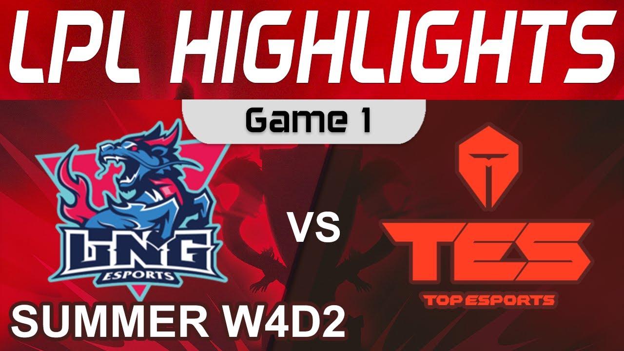 LNG vs TES Highlights Game 1 LPL Summer Season 2022 W4D2 LNG Esports vs Top Esports by Onivia thumbnail