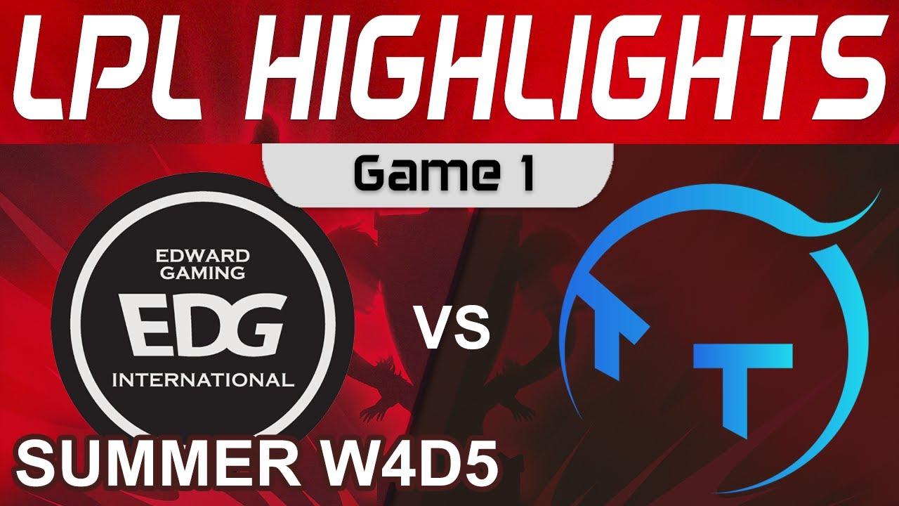 EDG vs TT Highlights Game 1 LPL Summer Season 2022 W4D5 EDward Gaming vs ThunderTalk Gaming by Onivi thumbnail