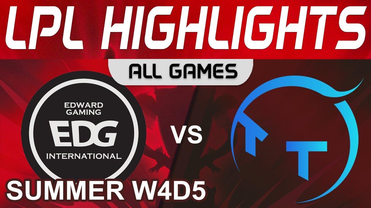 EDG vs TT Highlights ALL GAMES LPL Summer Season 2022 W4D5 EDward Gaming vs ThunderTalk Gaming by On thumbnail