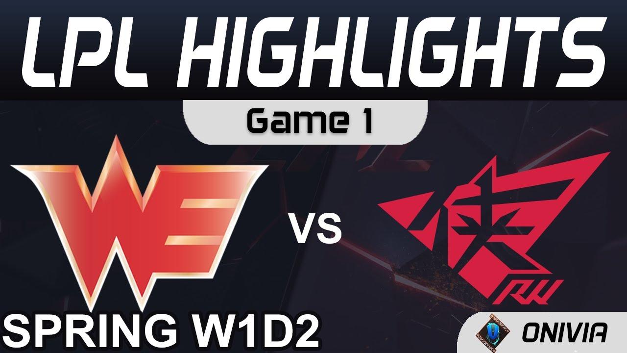 WE vs RW Highlights Game 1 LPL Spring Season 2021 W1D2 Team WE vs Rogue Warriors by Onivia thumbnail