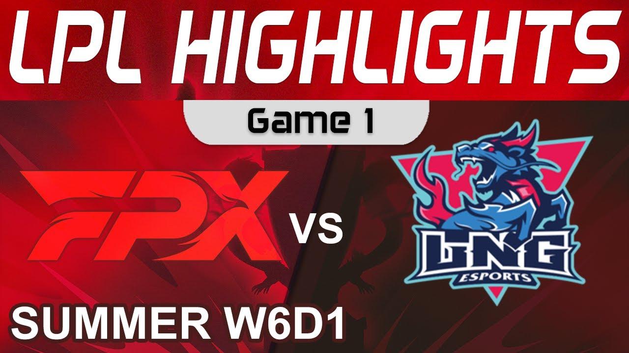 FPX vs LNG Highlights Game 1 LPL Summer Season 2022 W6D1 FunPlus Phoenix vs LNG Esports by Onivia thumbnail