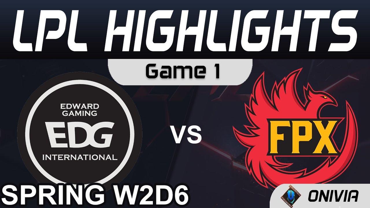 EDG vs FPX Highlights Game 1 LPL Spring Season 2021 W2D6 EDward Gaming vs FunPlus Phoenix Onivia thumbnail