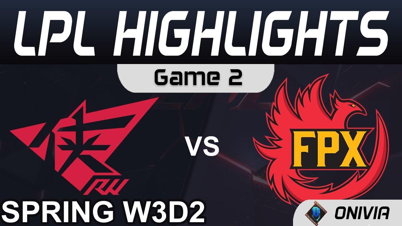 RW vs FPX Highlights Game 2 LPL Spring Season 2021 W3D2 Rogue Warriors vs FunPlus Phoenix by Onivia thumbnail