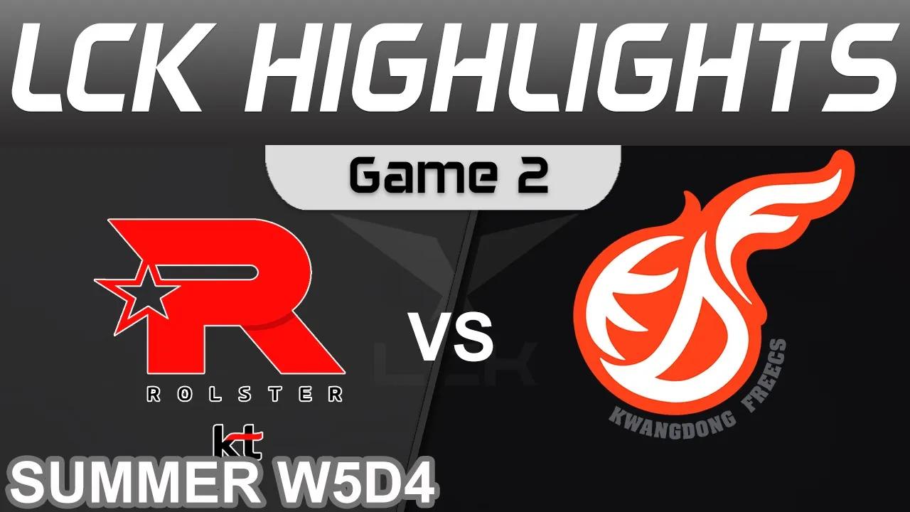 KT vs KDF Highlights Game 2 LCK Summer Season 2022 W5D4 KT Rolster vs Kwangdong Freecs by Onivia thumbnail