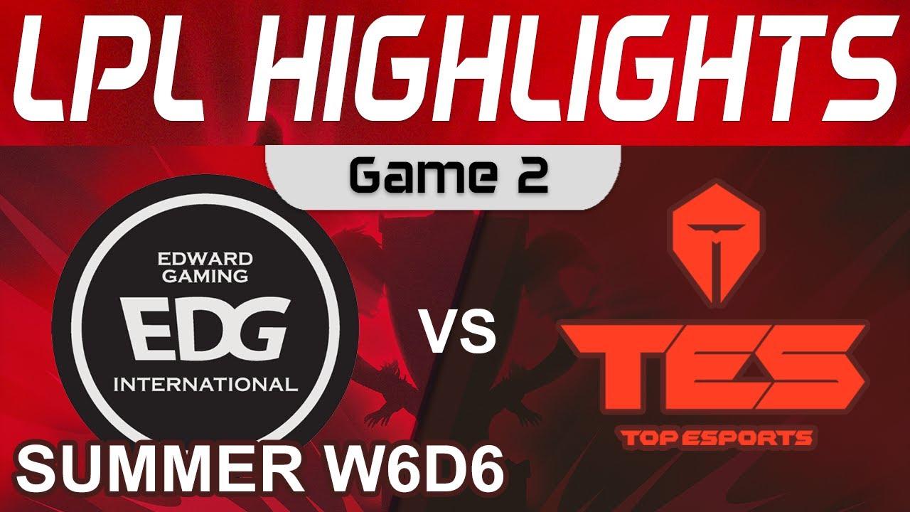 EDG vs TES Highlights Game 2 LPL Summer Season 2022 W6D6 EDward Gaming vs Top Esports by Onivia thumbnail