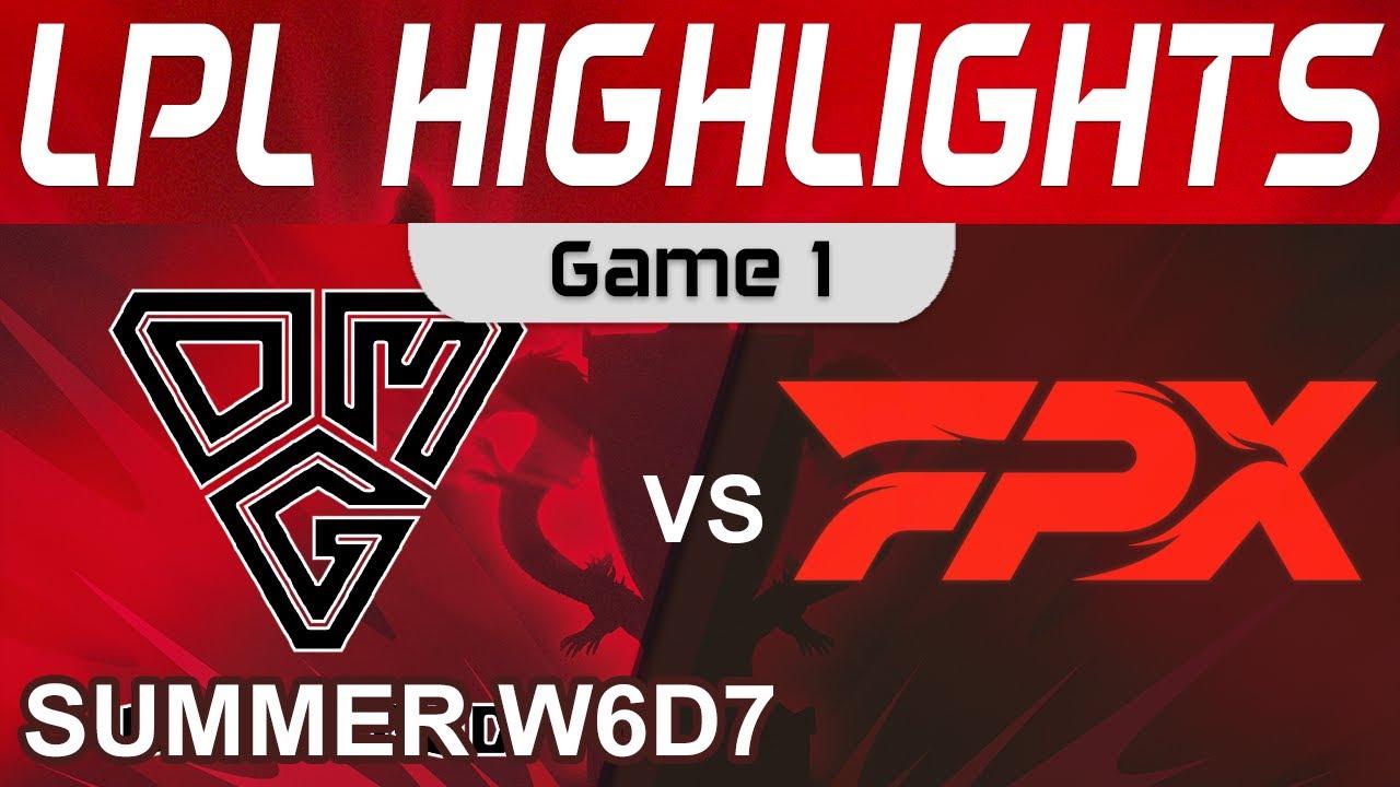 OMG vs FPX Highlights Game 1 LPL Summer Season 2022 W6D7 Oh My God vs FunPlus Phoenix by Onivia thumbnail