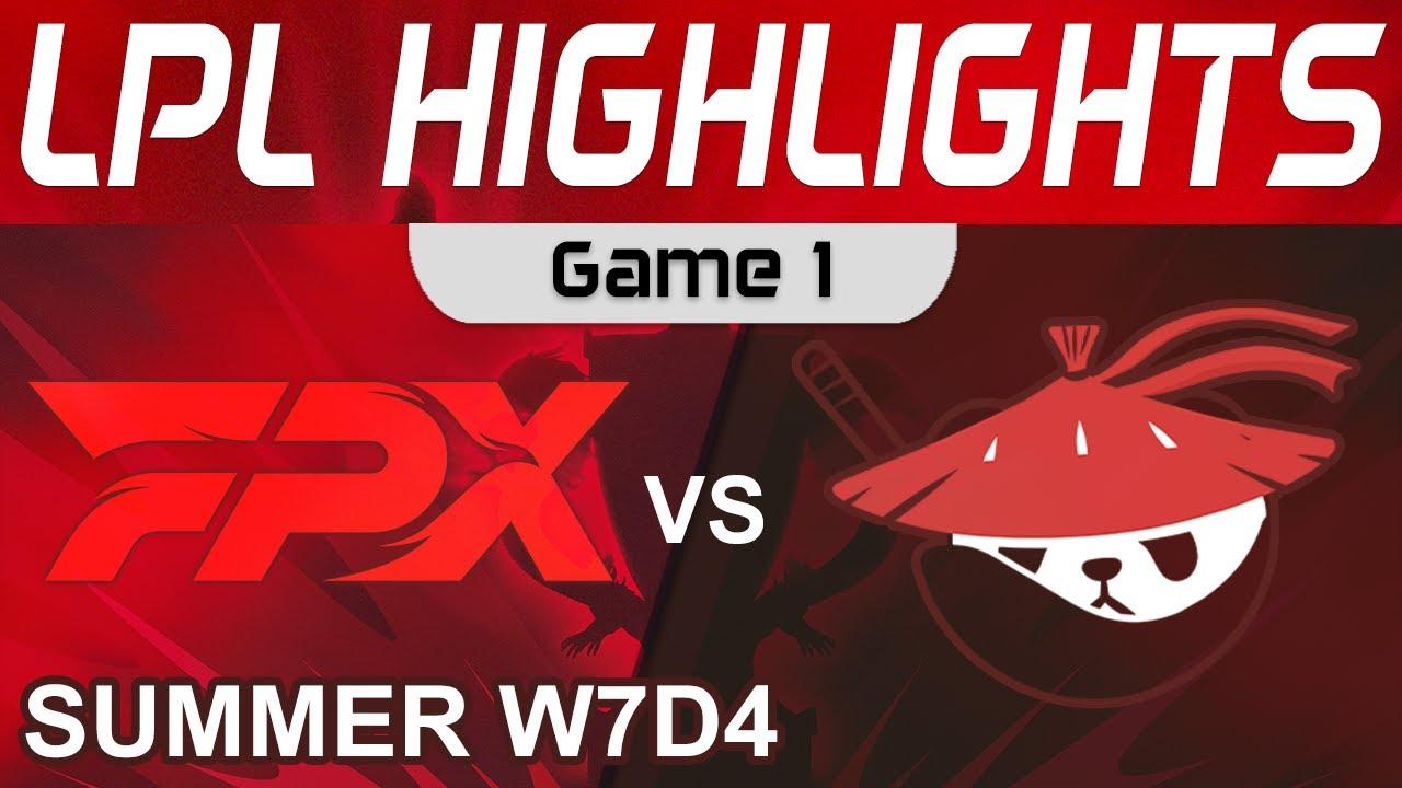 FPX vs AL Highlights Game 1 LPL Summer Season 2022 W7D4 FunPlus Phoenix vs Anyone's Legend by Onivia thumbnail