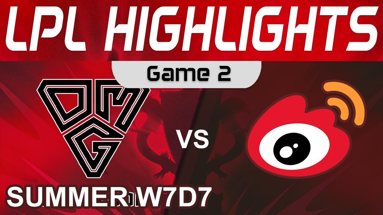 OMG vs WBG Highlights Game 2 LPL Summer Season 2022 W7D7 Oh My God vs Weibo Gaming by Onivia thumbnail