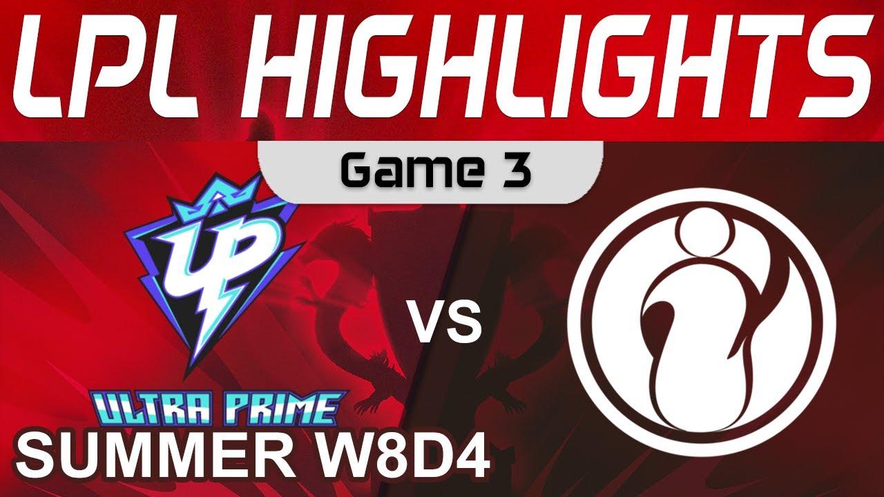 UP vs IG Highlights Game 3 LPL Summer Season 2022 W8D4 Ultra Prime vs Invictus Gaming by Onivia thumbnail