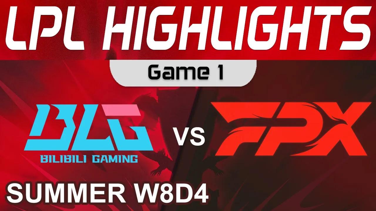 BLG vs FPX Highlights Game 1 LPL Summer Season 2022 W8D4 Bilibili Gaming vs FunPlus Phoenix by Onivi thumbnail