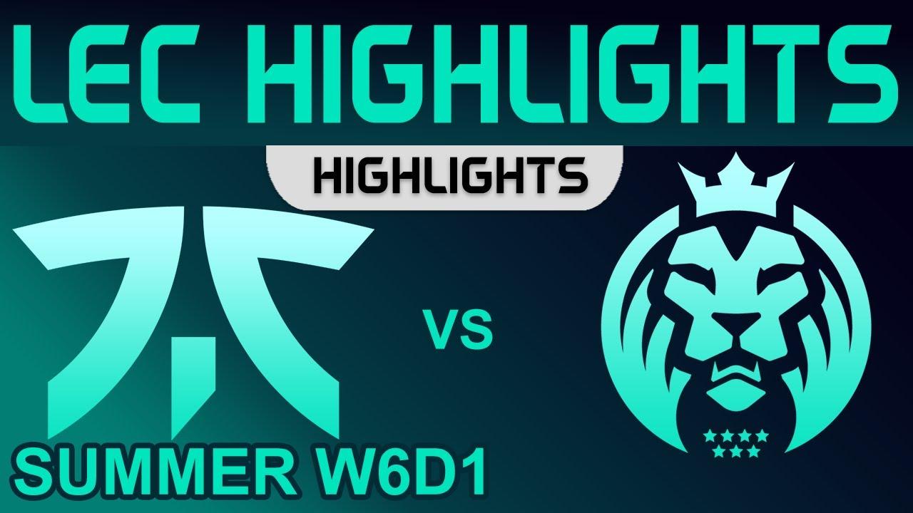 FNC vs MAD Highlights LEC Summer Season 2022 W6D1 Fnatic vs MAD Lions by Onivia thumbnail