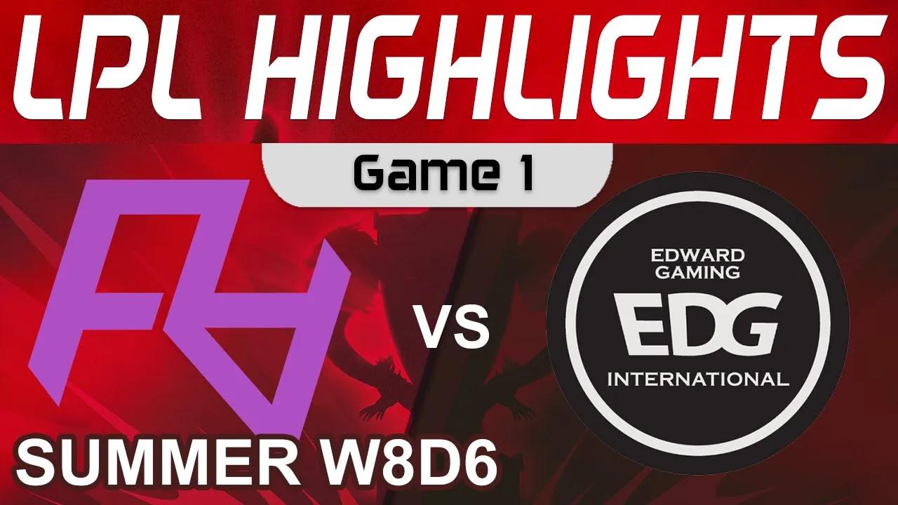 RA vs EDG Highlights Game 1 LPL Summer Season 2022 W8D6 Rare Atom vs EDward Gaming by Onivia thumbnail