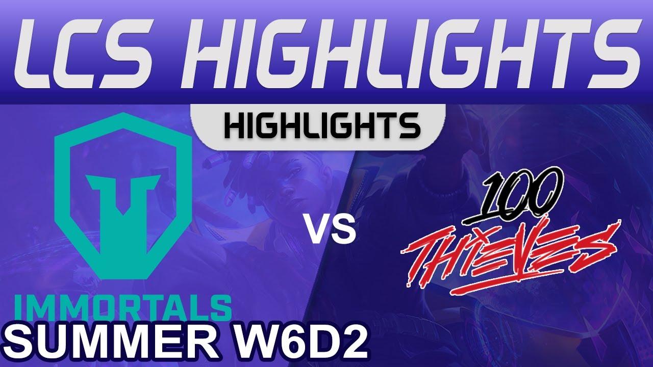 IMT vs 100 Highlights LCS Summer Season 2022 W6D2 Immortals vs 100 Thieves by Onivia thumbnail