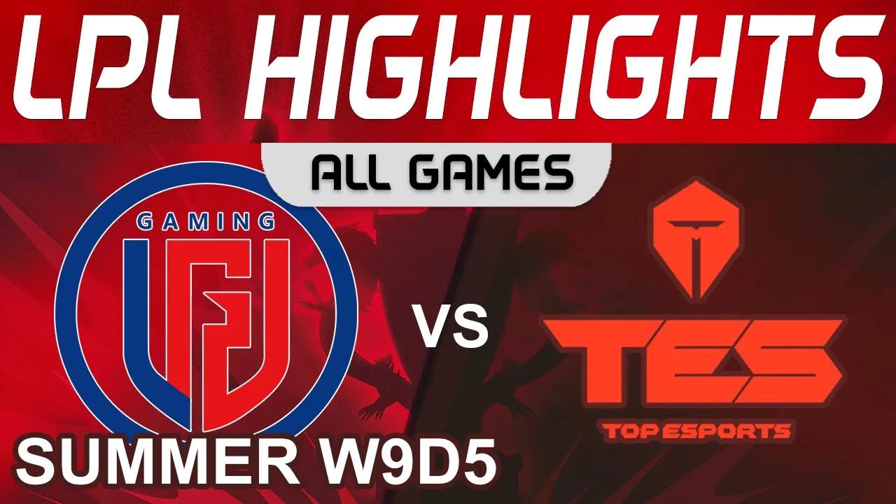 LGD vs TES Highlights ALL GAMES LPL Summer Season 2022 W9D5 LGD Gaming vs Top Esports by Onivia thumbnail