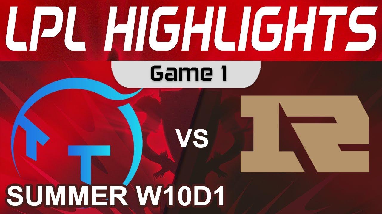 TT vs RNG Highlights Game 1 LPL Summer Season 2022 W10D1 ThunderTalk Gaming vs Royal Never Give Up thumbnail