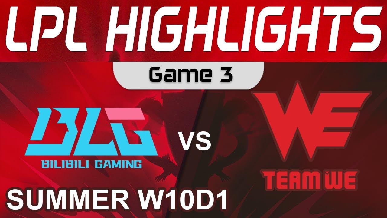 BLG vs WE Highlights Game 3 LPL Summer Season 2022 W10D1 Bilibili Gaming vs Team WE by Onivia thumbnail