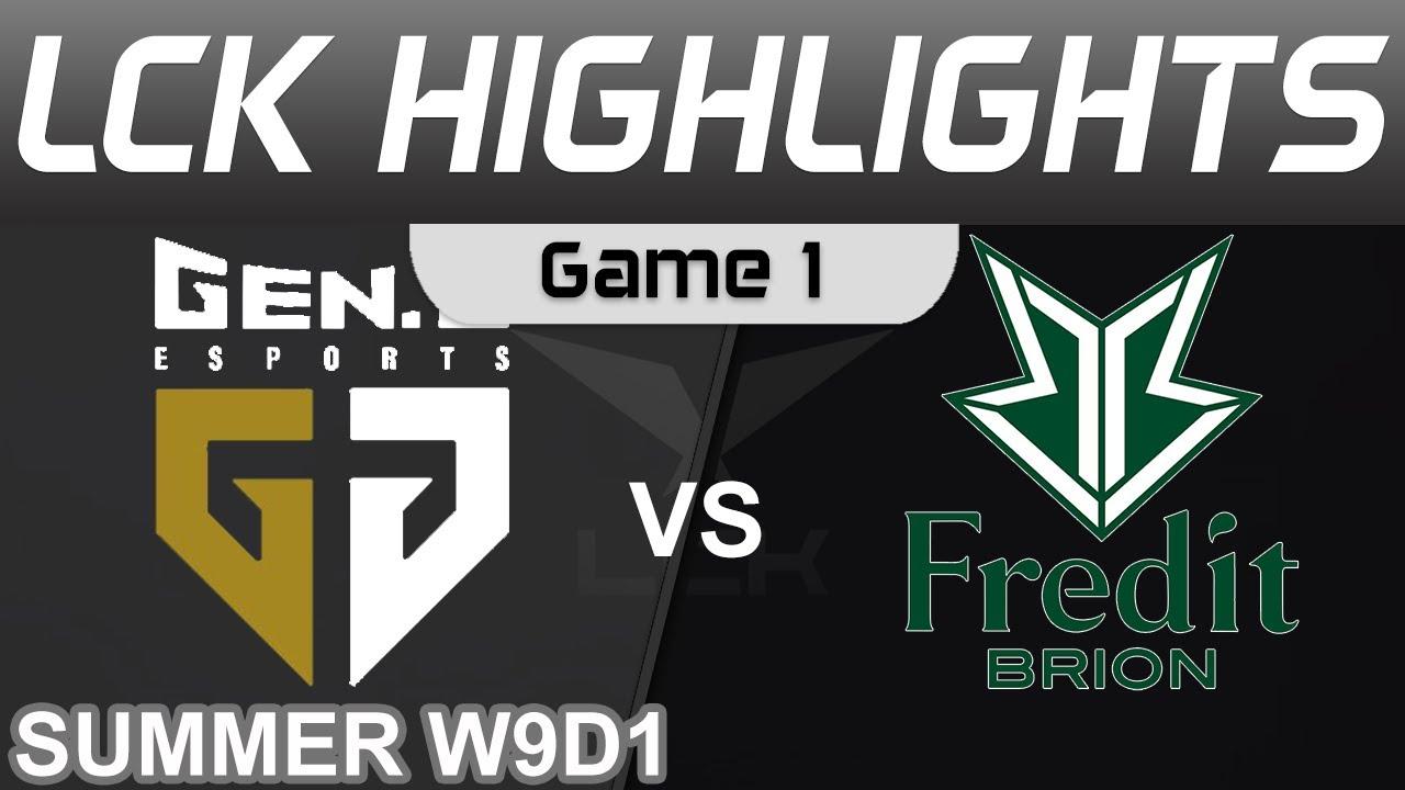 GEN vs BRO Highlights Game 1 LCK Summer Season 2022 W9D1 Gen G vs Fredit BRION by Onivia thumbnail