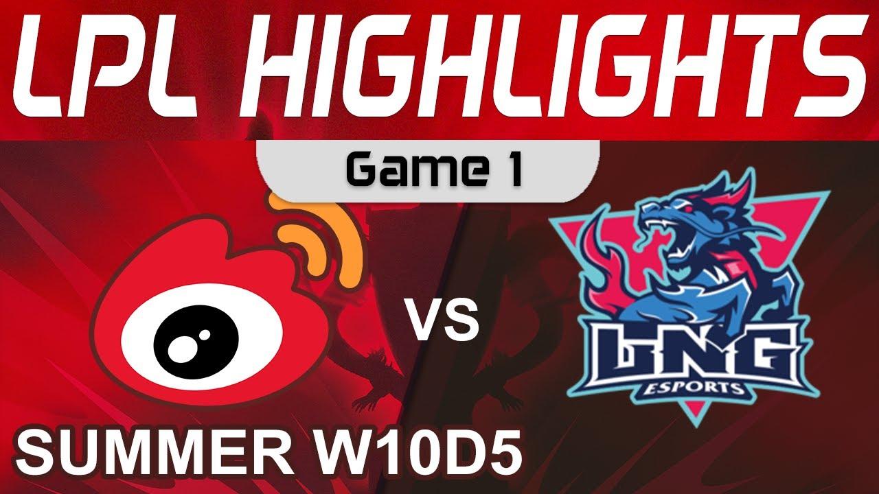 WBG vs LNG Highlights Game 1 LPL Summer Season 2022 W10D5 Weibo Gaming vs LNG Esports by Onivia thumbnail