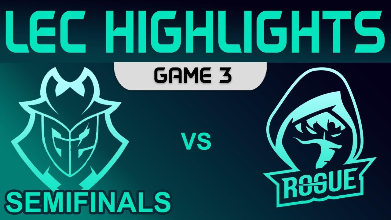 G2 vs RGE Highlights Game 3 Playoffs Semifinals LEC Summer 2022 G2 Esports vs Rogue by Onivia thumbnail