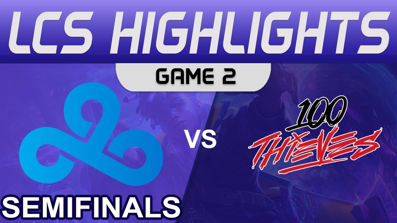 C9 vs 100 Highlights Game 2 Playoffs Semifinals LCS Summer 2022 Cloud9 vs 100 Thieves by Onivia thumbnail