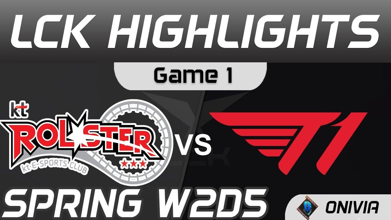 KT vs T1 Highlights Game 1 LCK Spring Season 2021 W2D5 KT Rolster vs T1 by Onivia thumbnail