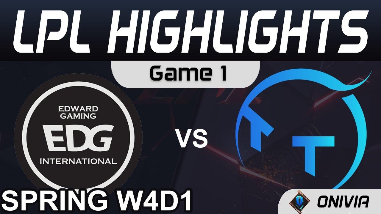 EDG vs TT Highlights Game 1 LPL Spring Season 2021 W4D1 EDward Gaming vs ThunderTalk Gaming by Onivi thumbnail