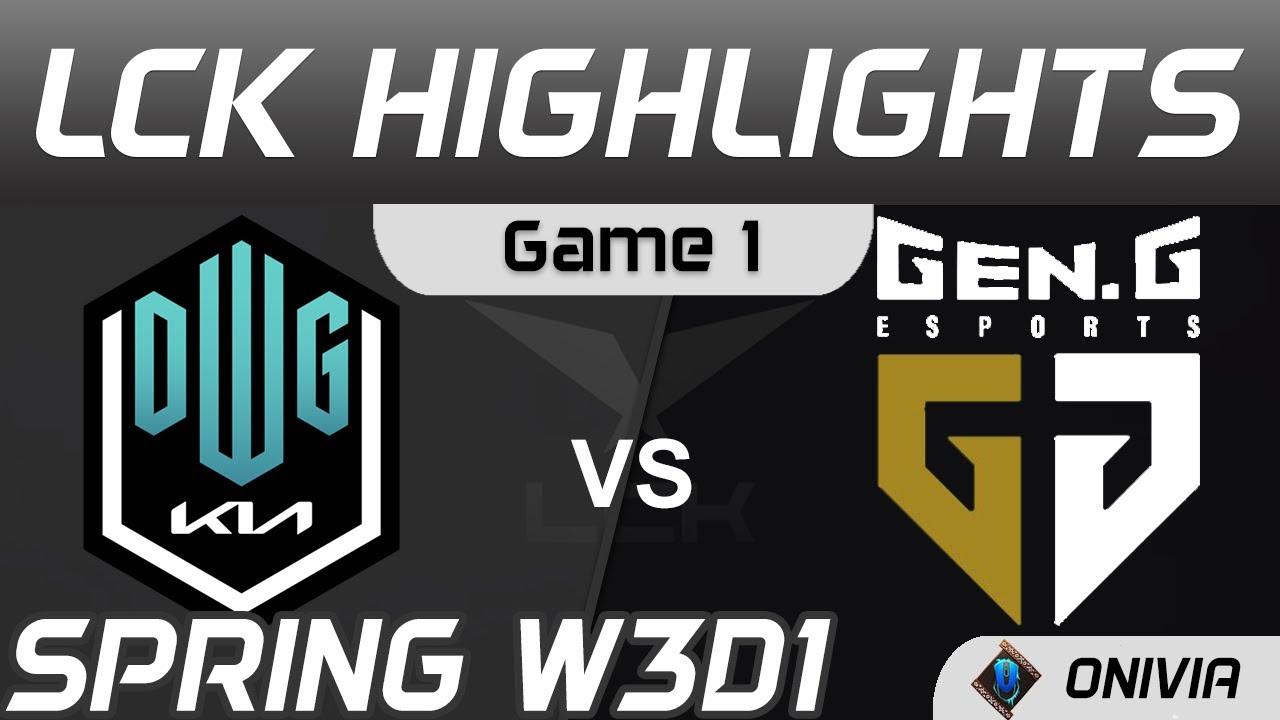 DK vs GEN Highlights Game 1 Spring Season 2021 W3D1 DWG KIA vs Gen G by Onivia thumbnail