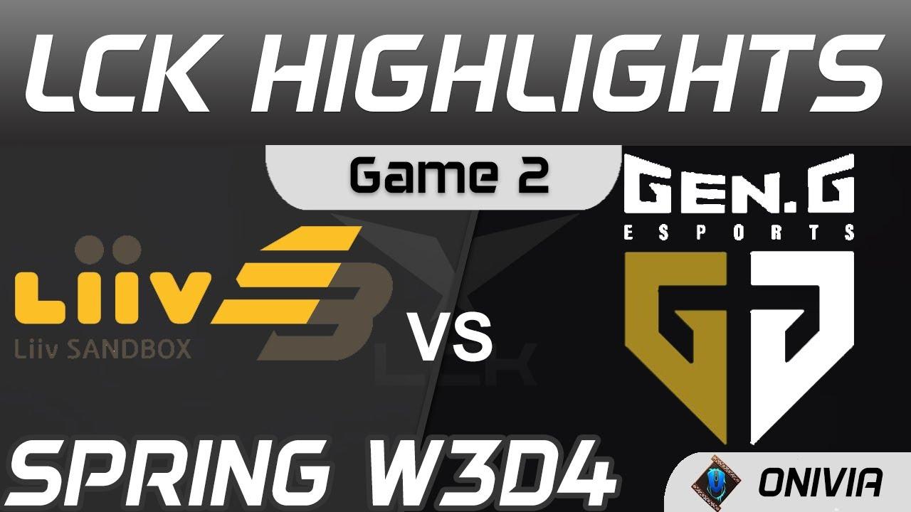 LSB vs GEN Highlights Game 2 Spring Season 2021 W3D4 Liiv SANDBOXN vs Gen G by Onivia thumbnail