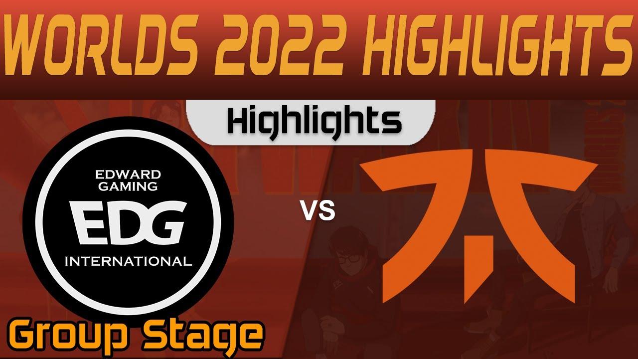 EDG vs FNC Highlights Group Stage Worlds 2022 EDward Gaming vs Fnatic by Onivia thumbnail