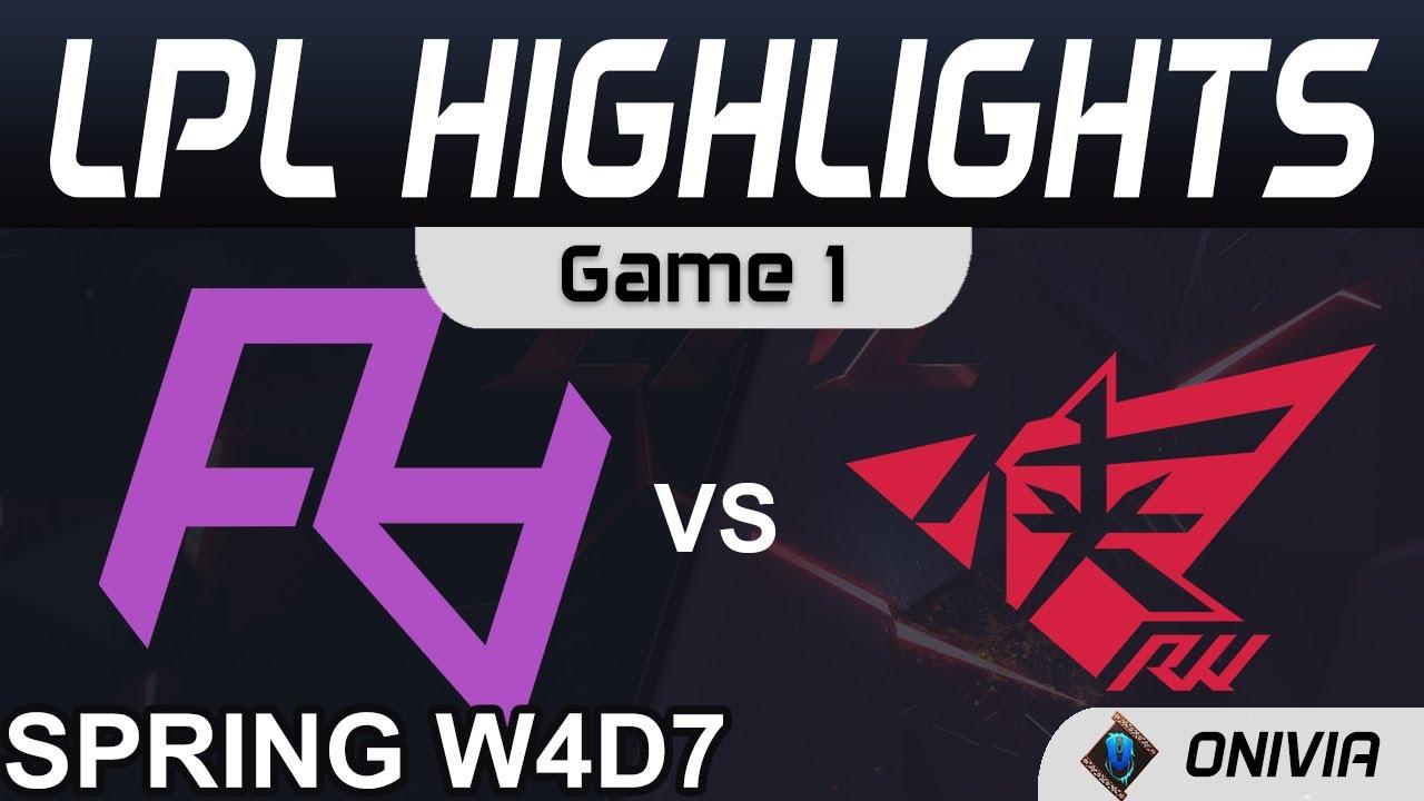 RA vs RW Highlights Game 1 LPL Spring Season 2021 W4D7 Rare Atom vs Rogue Warriors by Onivia thumbnail