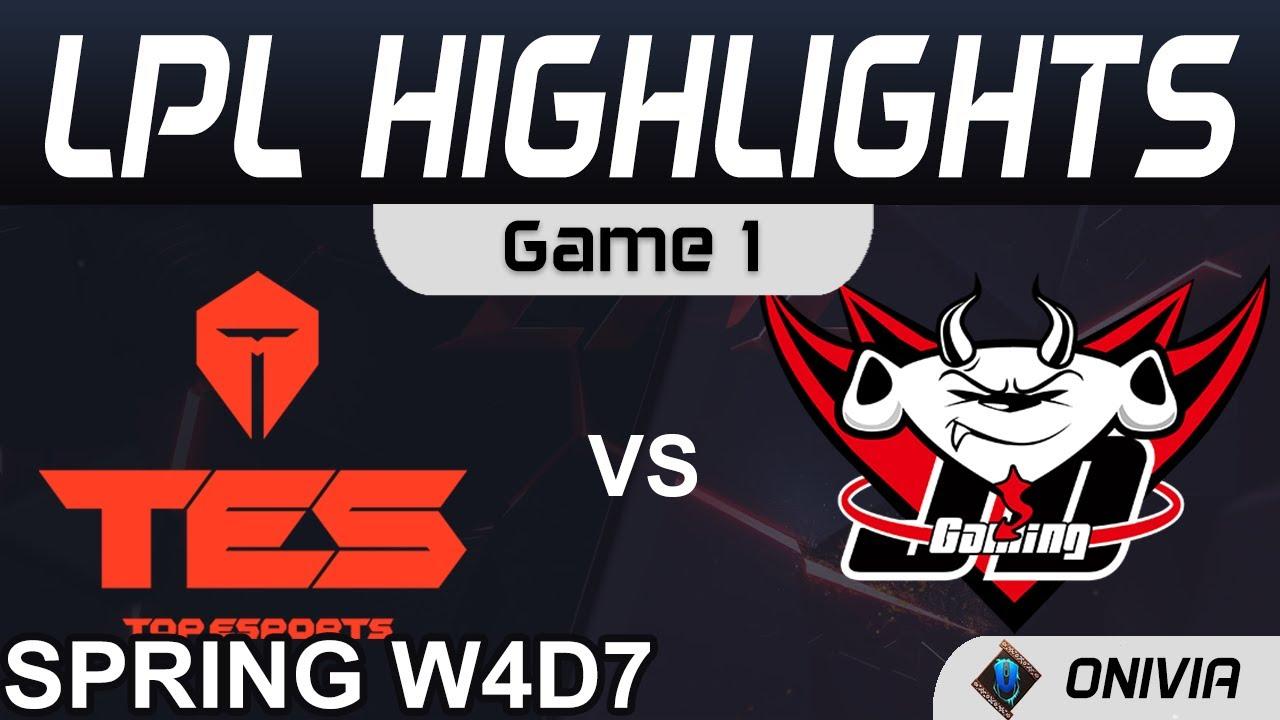 TES vs JDG  Highlights Game 1 LPL Spring Season 2021 W4D7 Top Esports vs JD Gaming by Onivia thumbnail