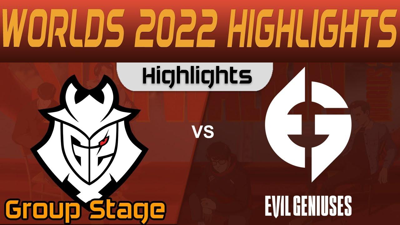 G2 vs EG Highlights Group Stage Worlds 2022 G2 Esports vs Evil Geniuses by Onivia thumbnail