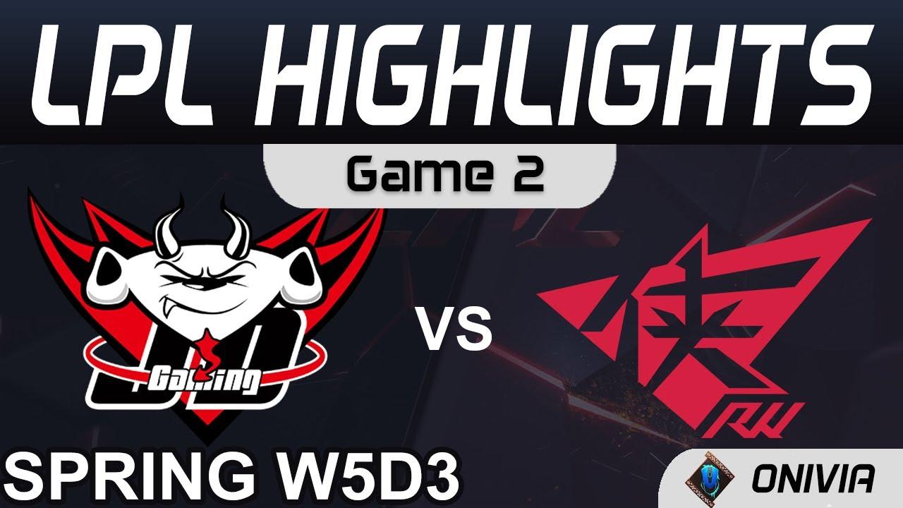 JDG vs RW Highlights Game 2 LPL Spring Season 2021 W5D3 JD Gaming vs Rogue Warriors by Onivia thumbnail