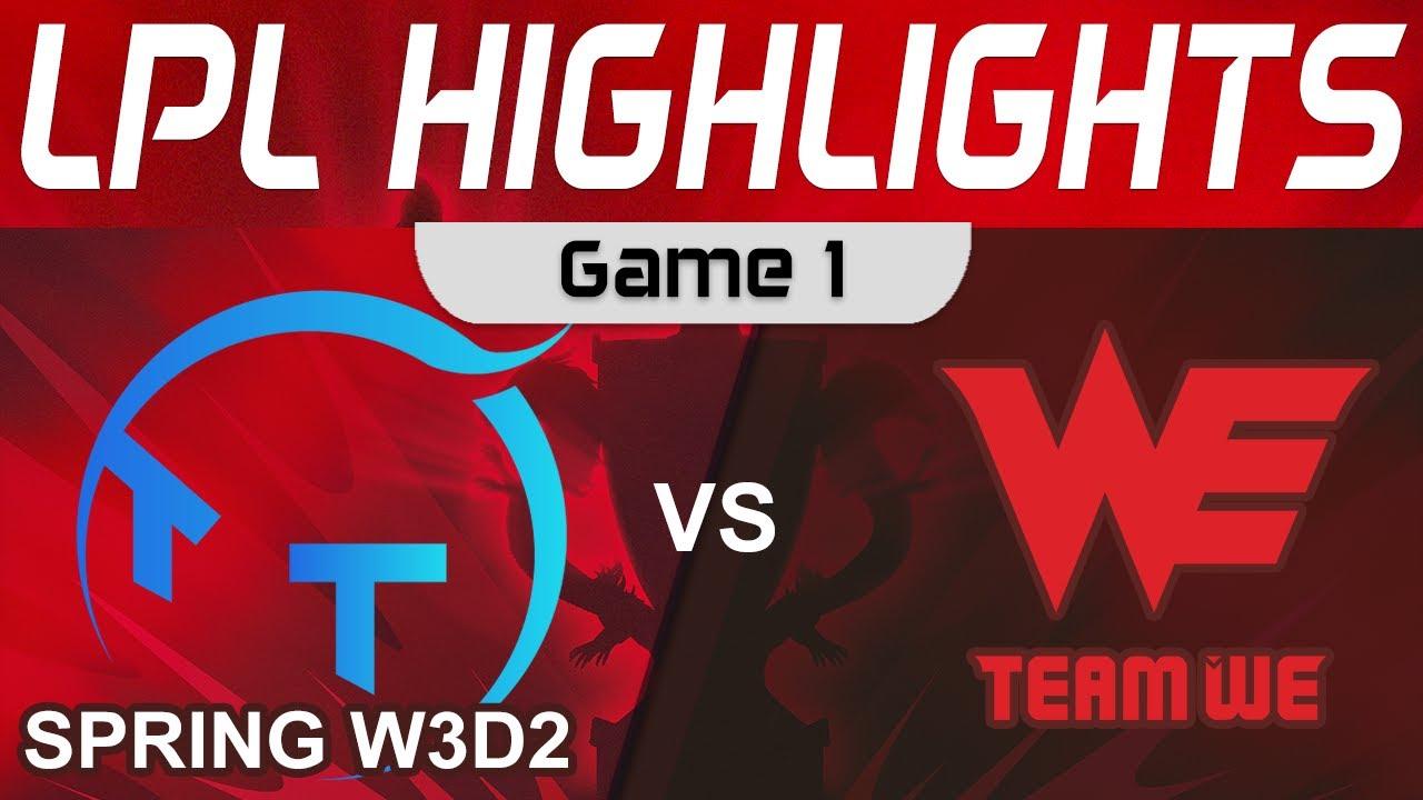 TT vs WE Highlights Game 1 LPL Spring Season 2023 W3D2 ThunderTalk Gaming vs Team WE by Onivia thumbnail