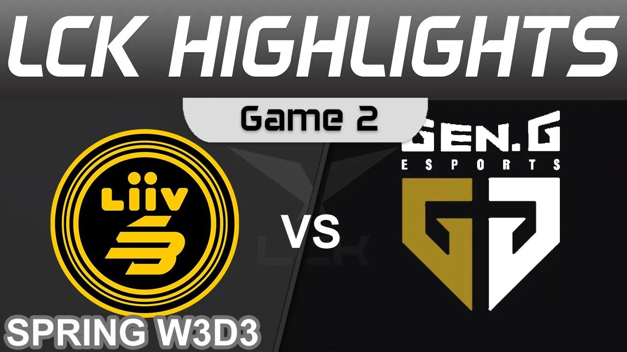 LSB vs GEN Highlights Game 2 LCK Spring Season 2023 W3D3 Liiv SANDBOX vs Gen G by Onivia thumbnail