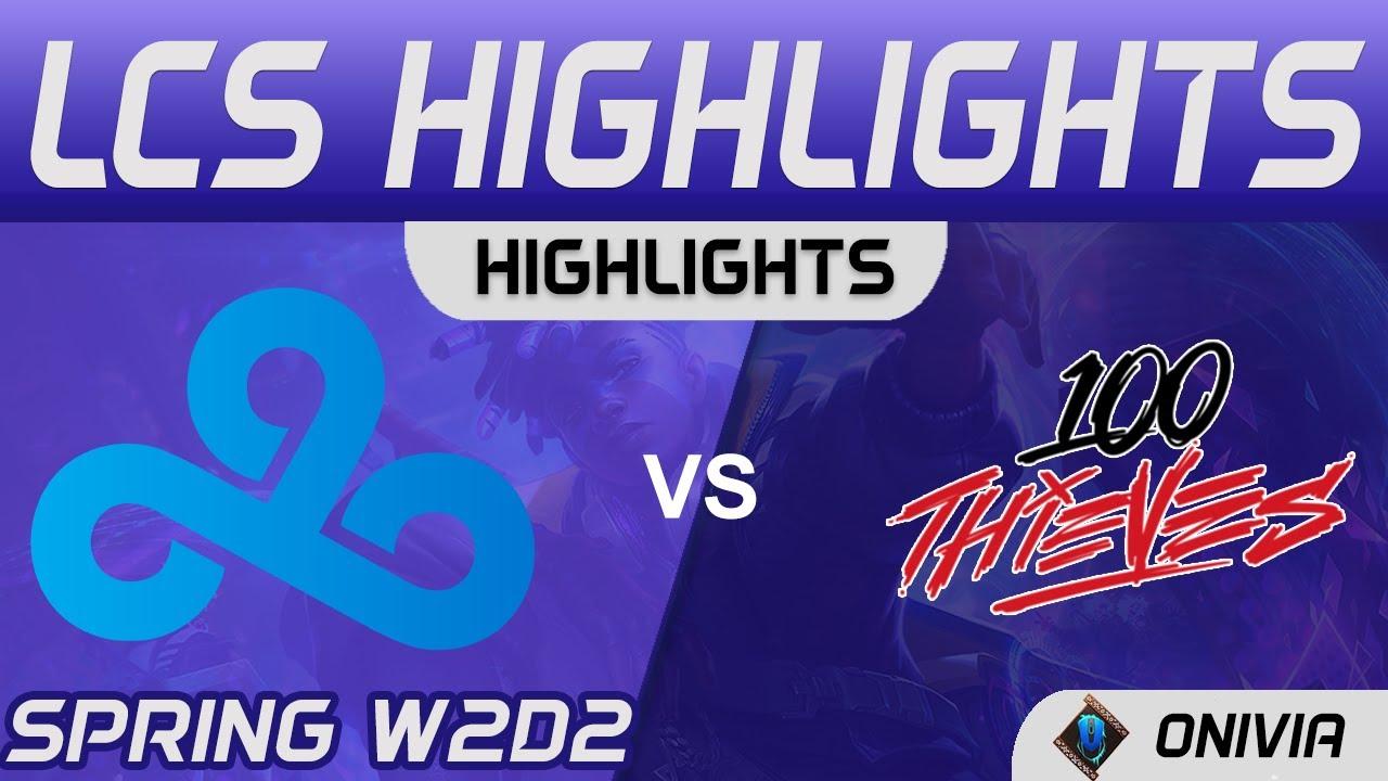 C9 vs 100 Highlights LCS Spring Season 2021 W2D2 Cloud9 vs 100 Thieves by Onivia thumbnail