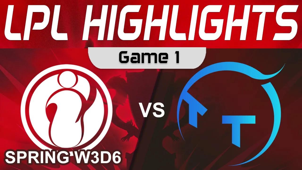 IG vs TT Highlights Game 1 LPL Spring Season 2023 W3D6 Invictus Gaming vs ThunderTalk Gaming by Oniv thumbnail