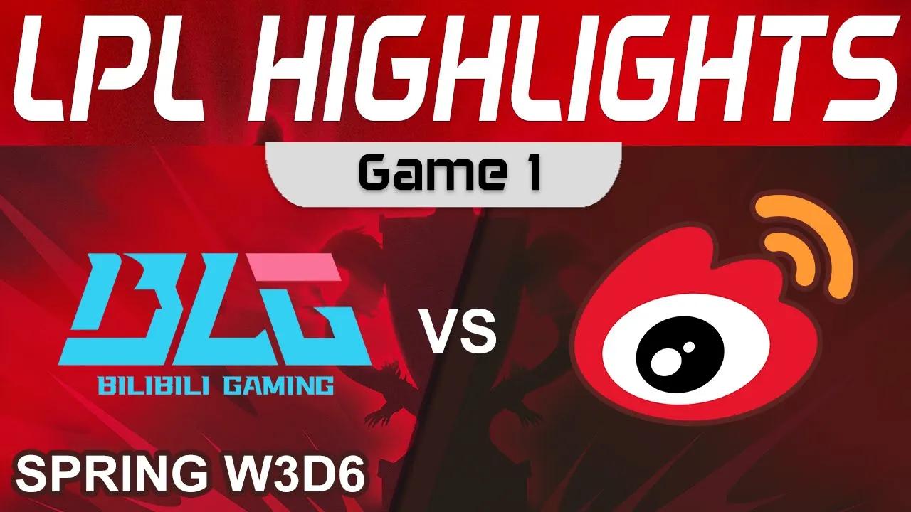 BLG vs WBG Highlights Game 1 LPL Spring Season 2023 W3D6 Bilibili Gaming vs Weibo Gaming by Onivia thumbnail