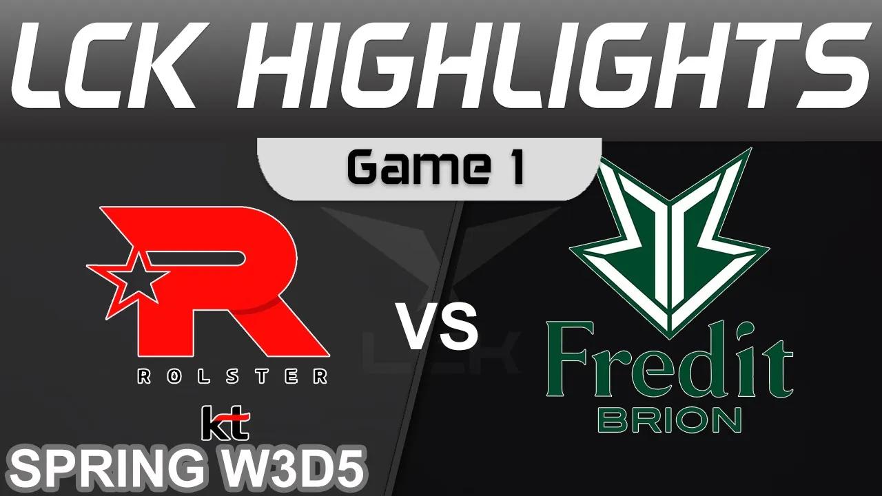 KT vs BRO Highlights Game 1 LCK Spring Season 2023 W3D5 KT Rolster vs BRION by Onivia thumbnail