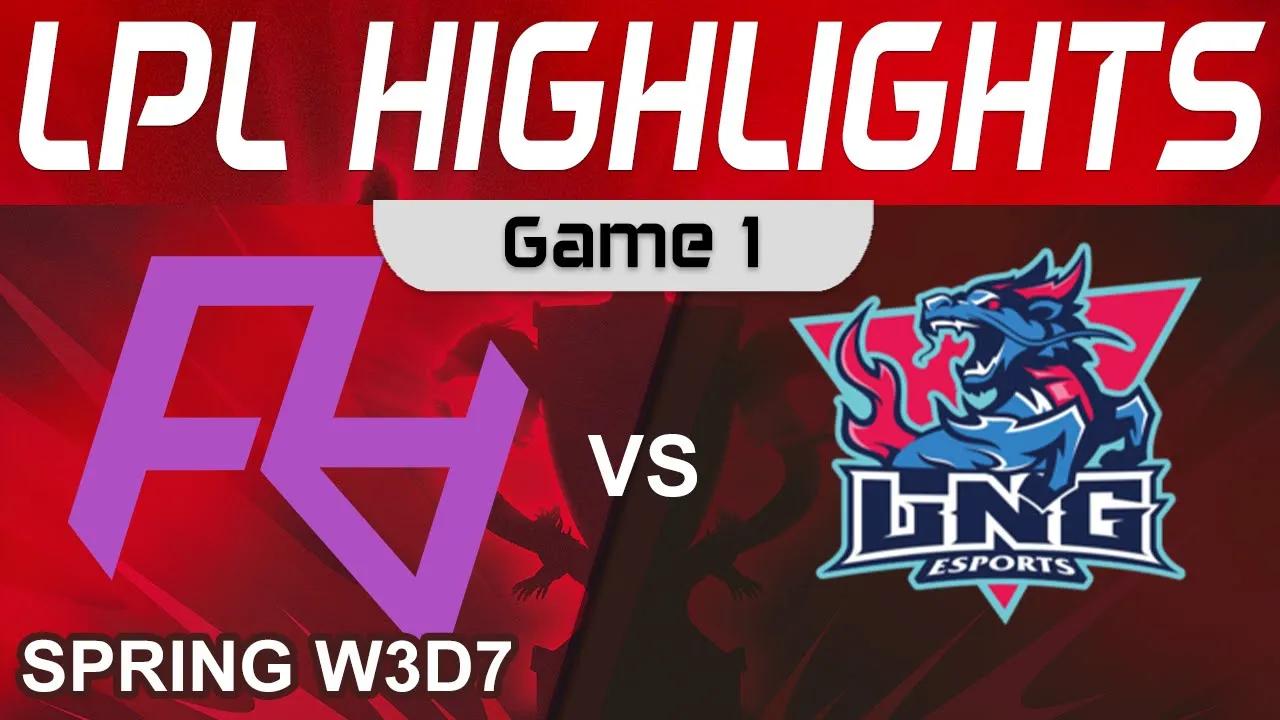 RA vs LNG Highlights Game 1 LPL Spring Season 2023 W3D7 Rare Atom vs LNG Esports by Onivia thumbnail