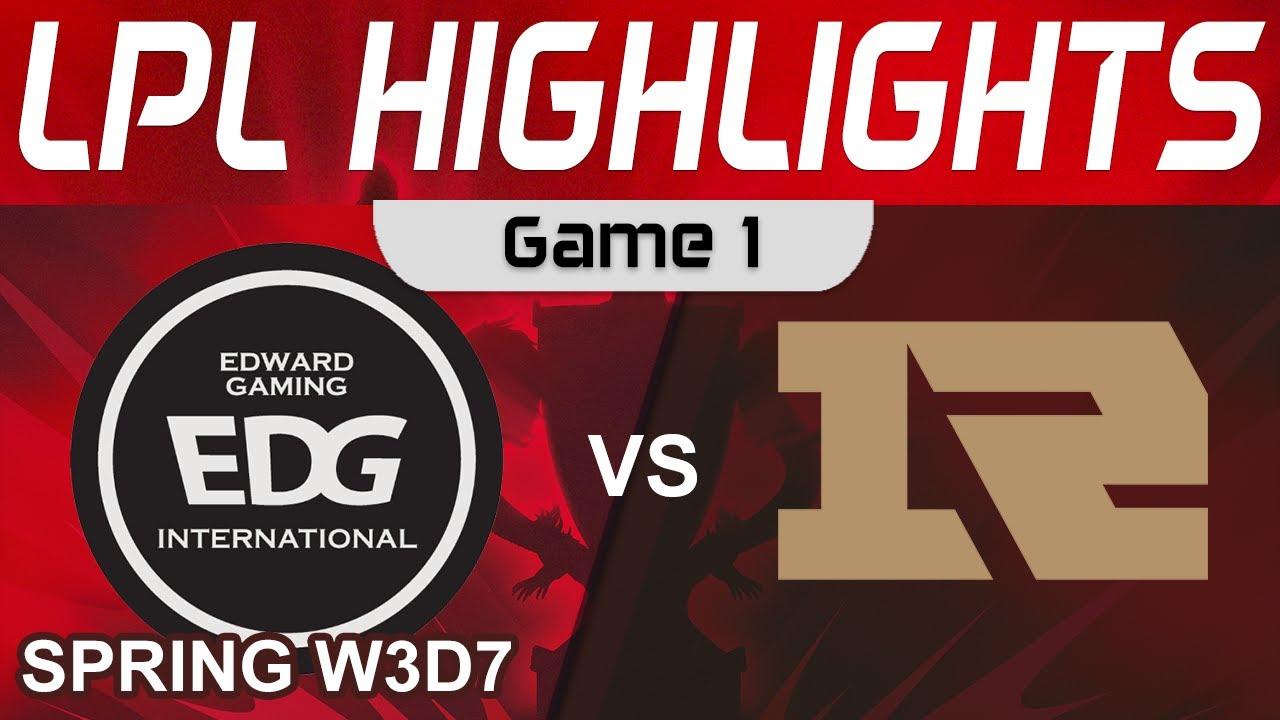 EDG vs RNG Highlights Game 1 LPL Spring Season 2023 W3D7 EDward Gaming vs Royal Never Give Up by Oni thumbnail