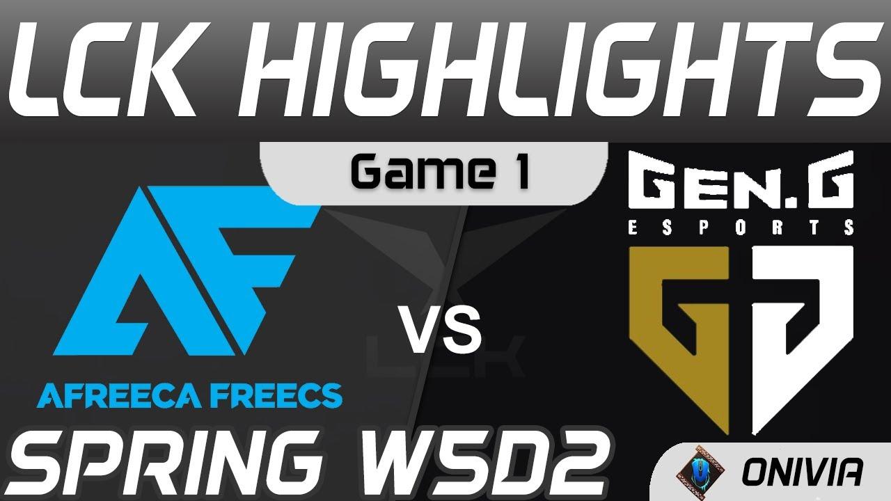 AF vs GEN Highlights Game 1 Spring Season 2021 W5D2 Afreeca Freecs vs Gen G Onivia thumbnail